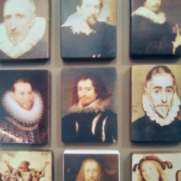 SACRED HEART *Signed,  Atlantis Tile, like Sid Dickens. *Rare & Retired wall art - Picture 9 of 10